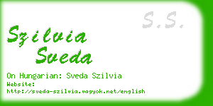 szilvia sveda business card